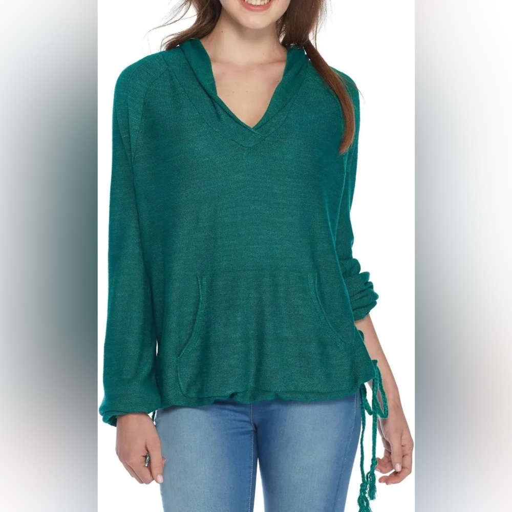 Free People | Optimistic Linen Blend Sweater - Side Tie Detail - Boho Cozy Chic
